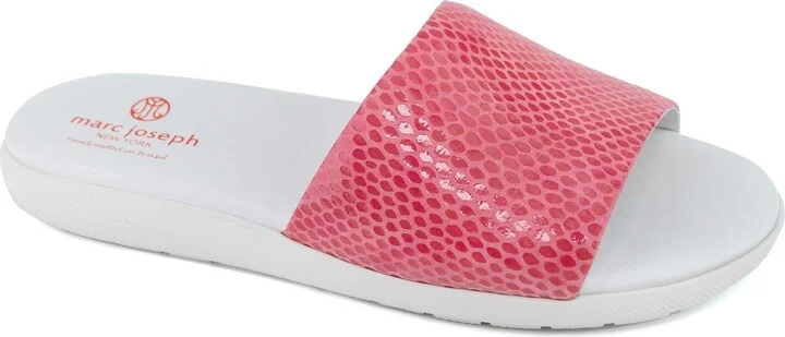 Hudson Snakeskin Embossed Slide Sandal