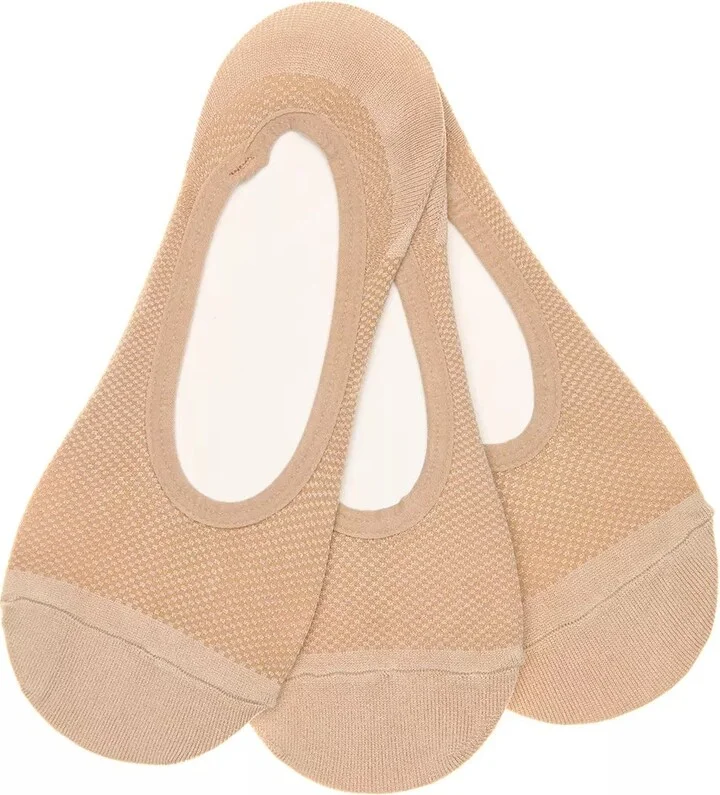 Hue Cushioned Mesh No Show Liners 3 Pack