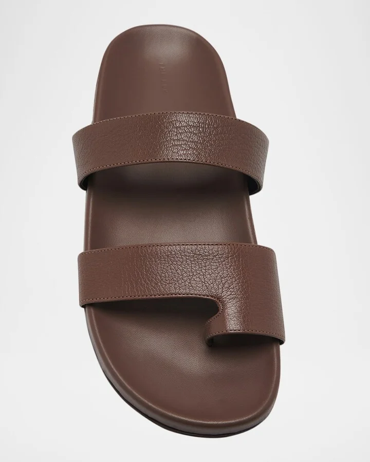 Hugh Leather Toe-Ring Slide Sandals - Image 2