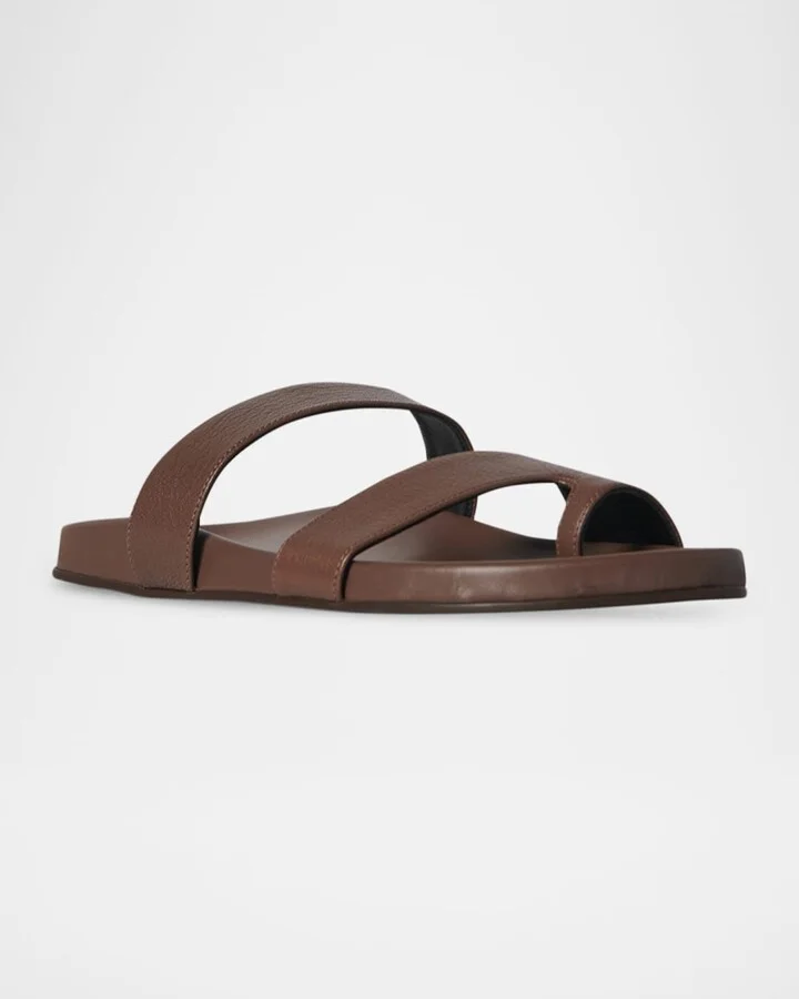 Hugh Leather Toe-Ring Slide Sandals - Image 3
