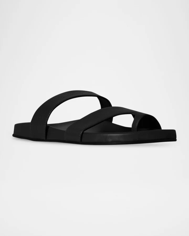 Hugh Leather Toe-Ring Slide Sandals - Image 4