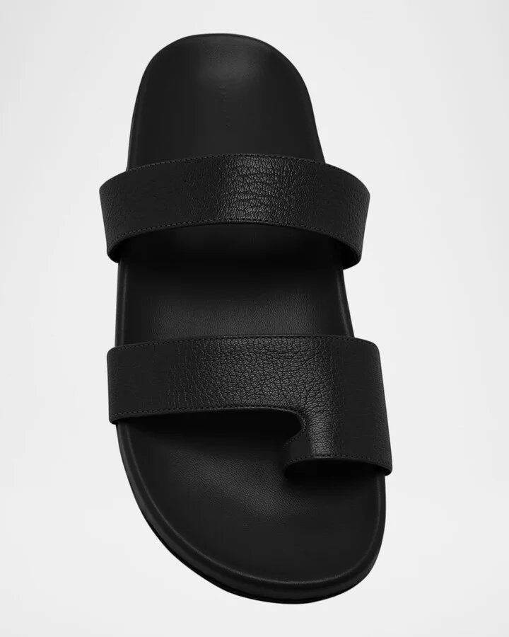 Hugh Leather Toe-Ring Slide Sandals - Image 9