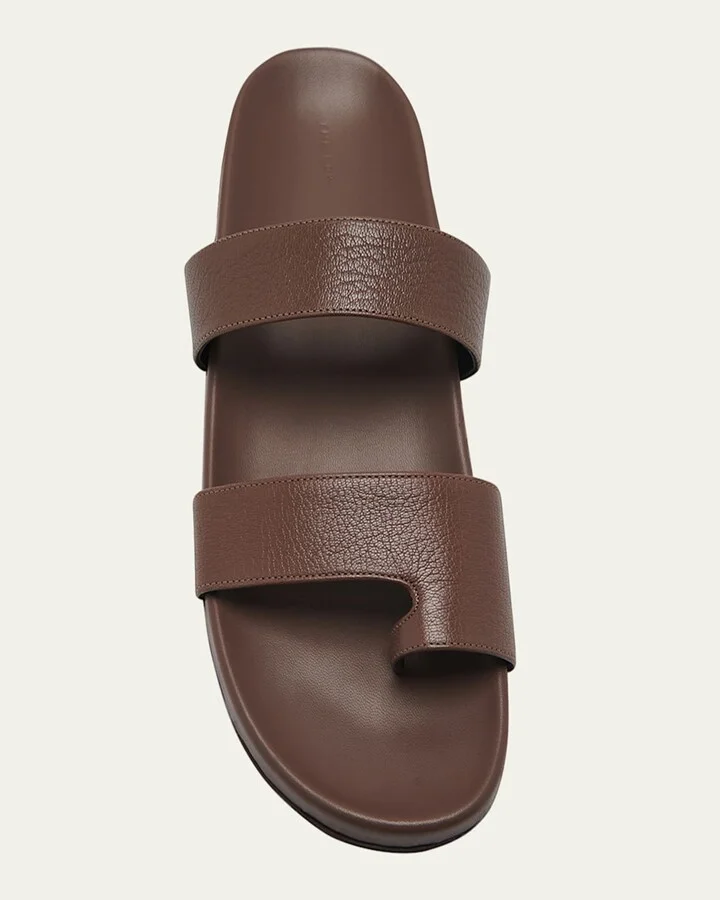 Hugh Leather Toe-Ring Slide Sandals - Image 4