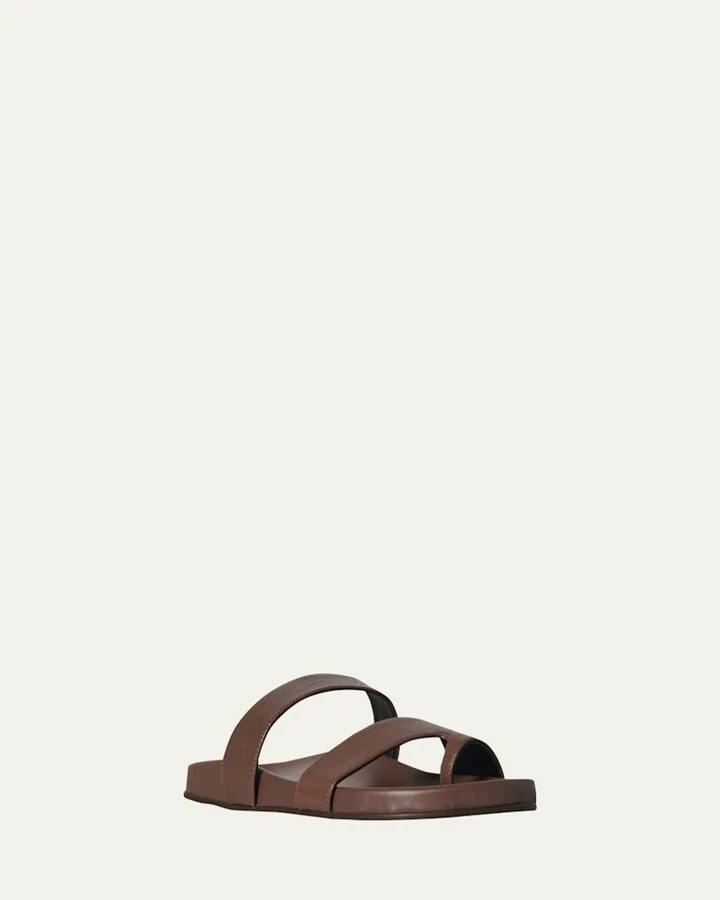 Hugh Leather Toe-Ring Slide Sandals - Image 5