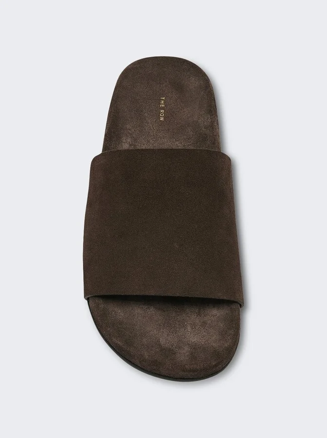 Hugh Slide Sandal Laquer Brown