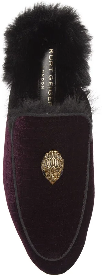 Hugh Velvet & Faux Fur Loafer Mule - Image 5