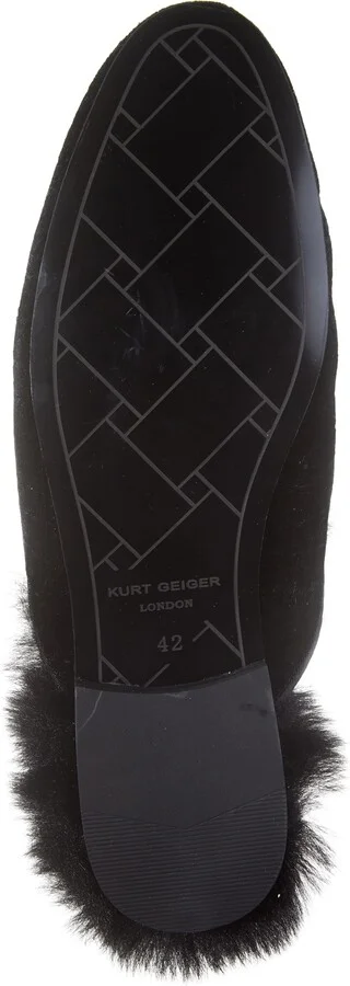 Hugh Velvet & Faux Fur Loafer Mule - Image 6
