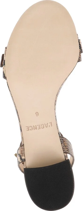 Hughette Snakeskin Embossed Ankle Strap Sandal - Image 6