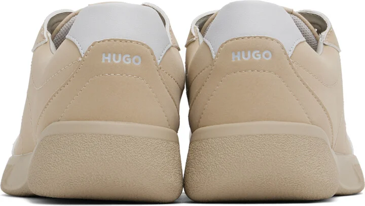 Hugo Beige Cupsole Logo Detail Sneakers - Image 2