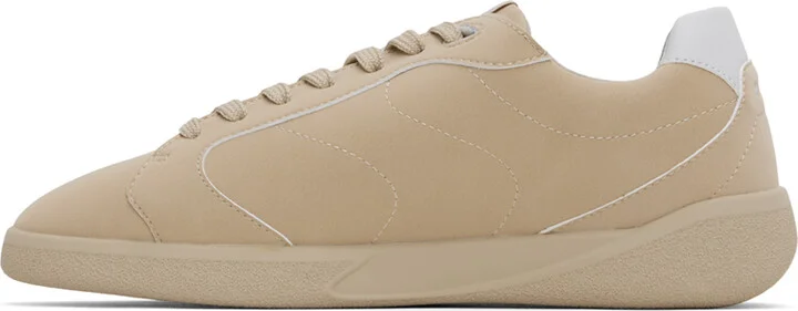 Hugo Beige Cupsole Logo Detail Sneakers - Image 3