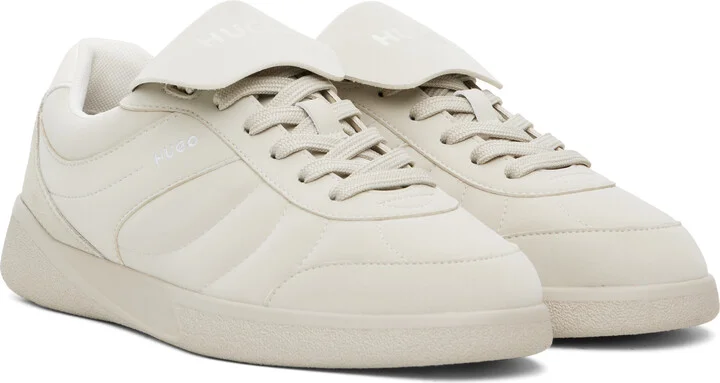 Hugo Beige Foldover Tongue Sneakers - Image 4