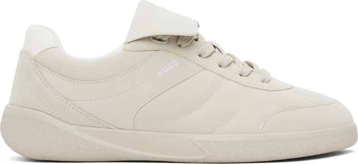 Hugo Beige Foldover Tongue Sneakers