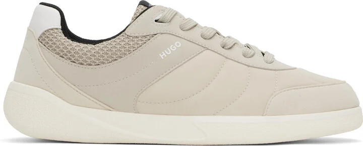 Hugo Beige Football-Inspired Sneakers