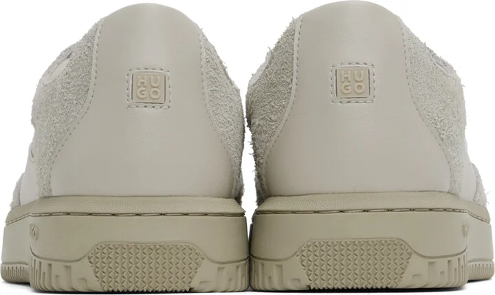 Hugo Beige Mixed-Material Sneakers - Image 2