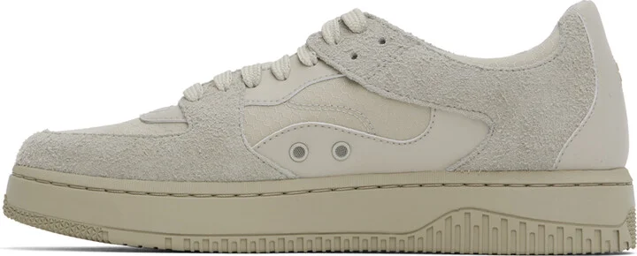 Hugo Beige Mixed-Material Sneakers - Image 3