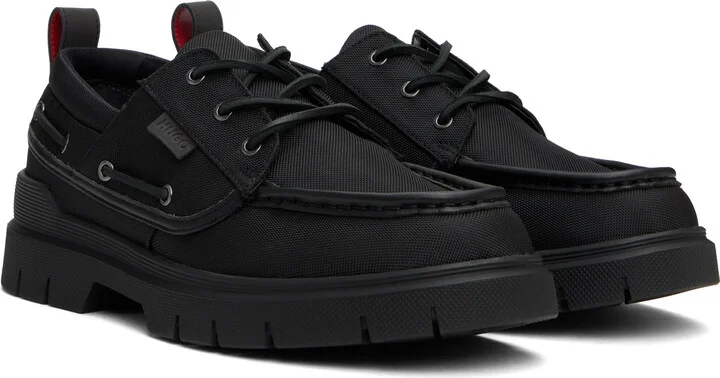 Hugo Black Canvas Boat Derbys - Image 4
