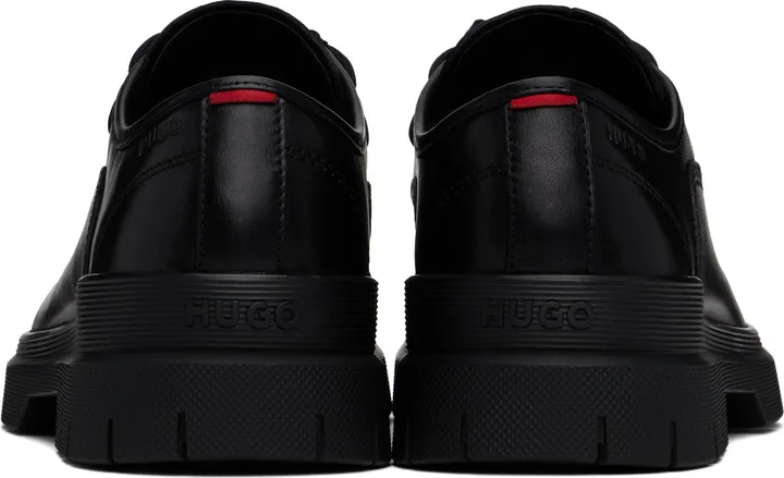 Hugo Black Double Stitching Derbys - Image 2