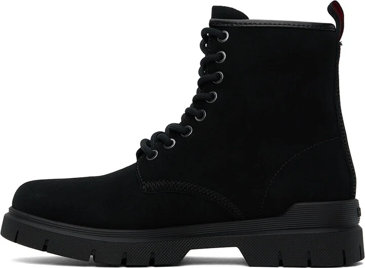 Hugo Black Embossed Boots - Image 3