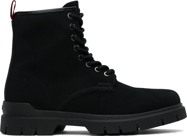 Hugo Black Embossed Boots