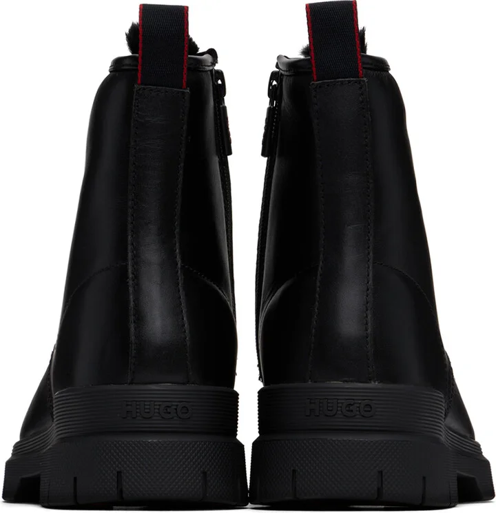 Hugo Black Faux-Fur Lined Boots - Image 2