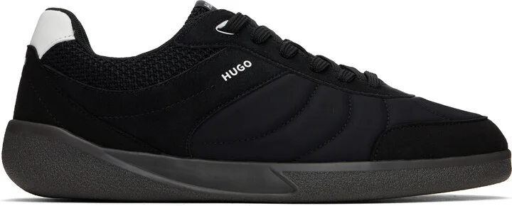 Hugo Black Football-Inspired Sneakers