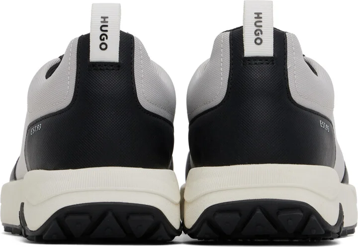 Hugo Black & Gray Mixed-Material Sneakers - Image 2