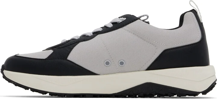 Hugo Black & Gray Mixed-Material Sneakers - Image 3