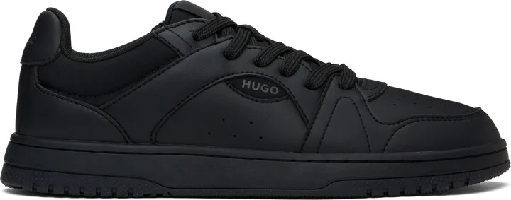 Hugo Black Lace-Up Sneakers