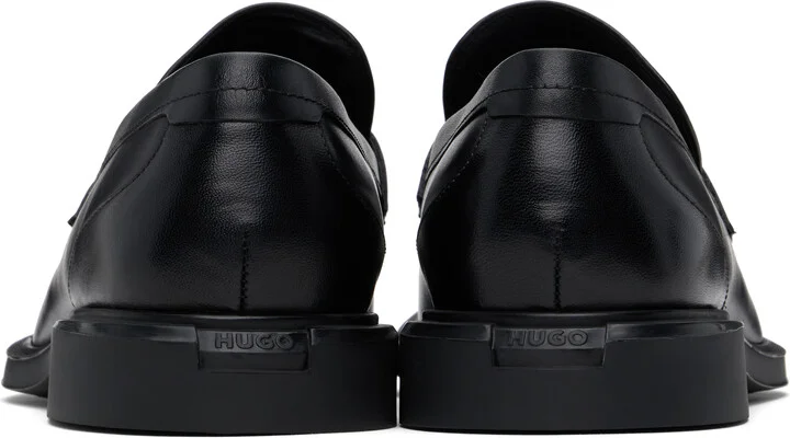 Hugo Black Leather Loafers - Image 2
