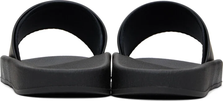 Hugo Black Logo-Branded Straps Slides - Image 2