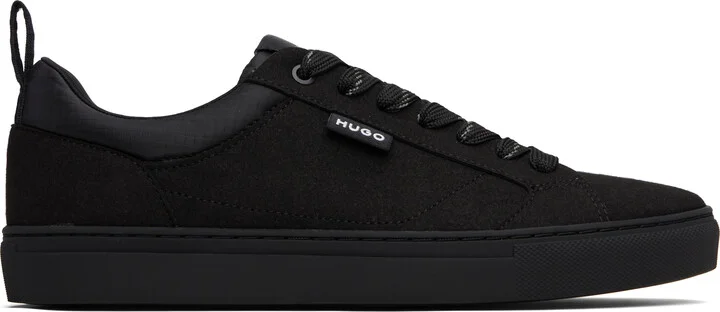 Hugo Black Logo Patch Sneakers