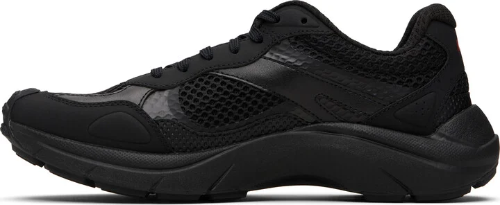 Hugo Black Mesh & Faux-Leather Sneakers - Image 3