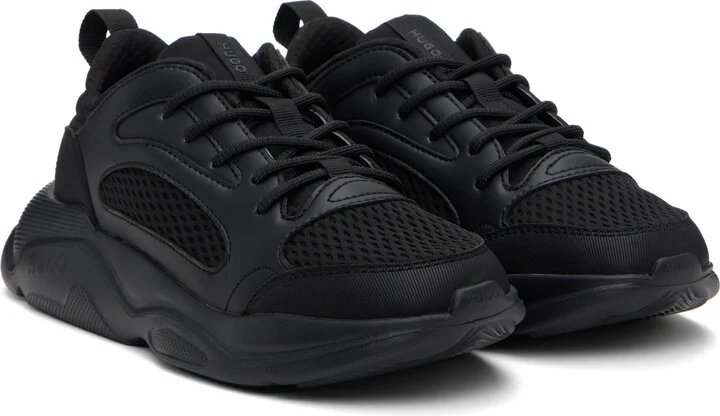 Hugo Black Mesh Sneakers - Image 4