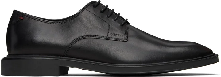 Hugo Black Rubber-Sole Leather Derbys