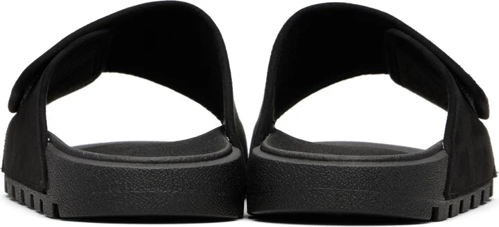 Hugo Black Strap Faux-Suede Upper Sandals - Image 2