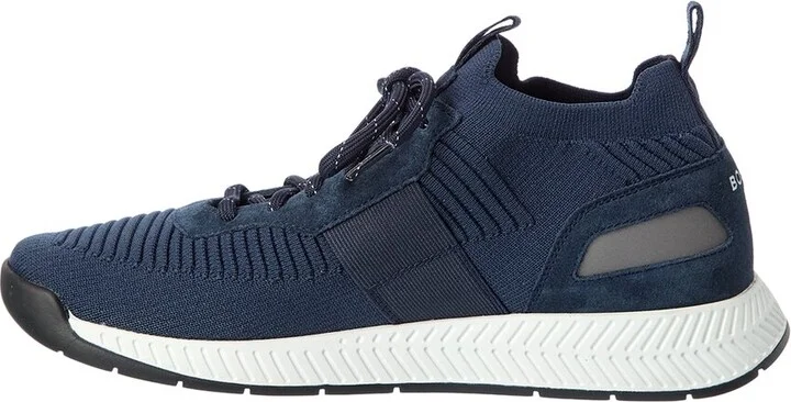 Hugo Boss Titanium Knit & Suede Sneaker - Image 2