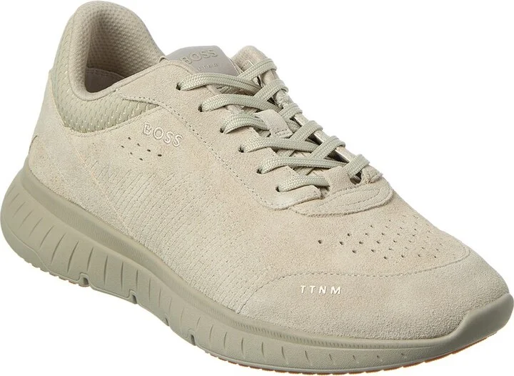 Hugo Boss Ttnm Suede & Mesh Sneaker