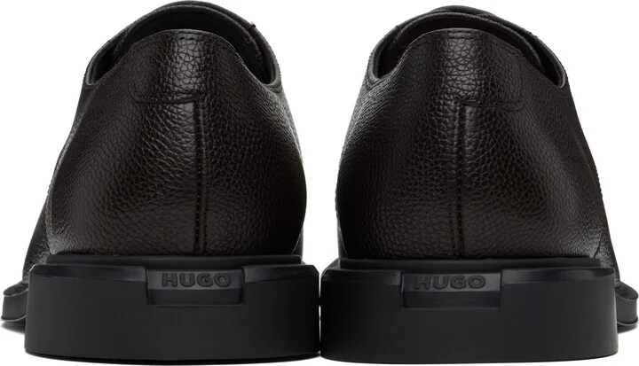 Hugo Brown Grained Leather Derbys - Image 2