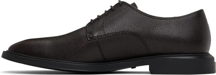 Hugo Brown Grained Leather Derbys - Image 3