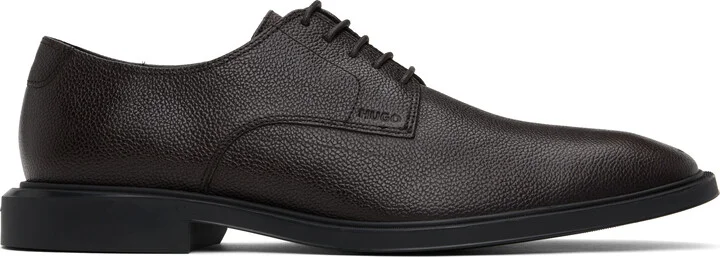 Hugo Brown Grained Leather Derbys