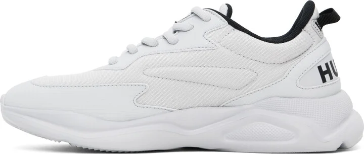 Hugo Gray Faux-Leather Sneakers - Image 3