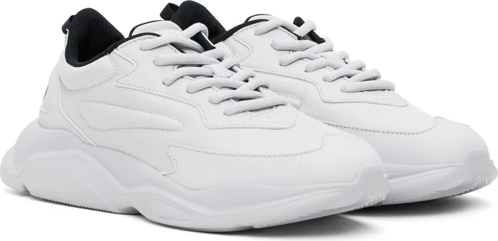 Hugo Gray Faux-Leather Sneakers - Image 4