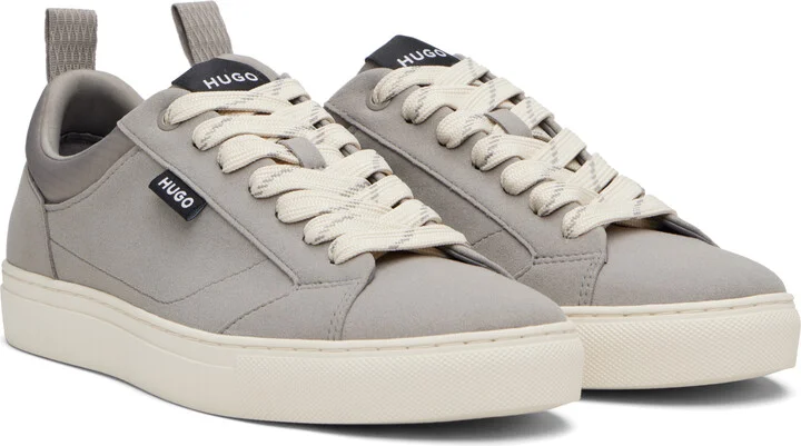Hugo Gray Faux Suede Sneakers - Image 4