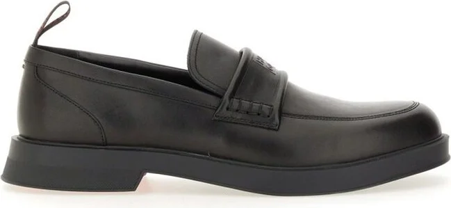 Hugo Logo Embossed Slip-On Loafers