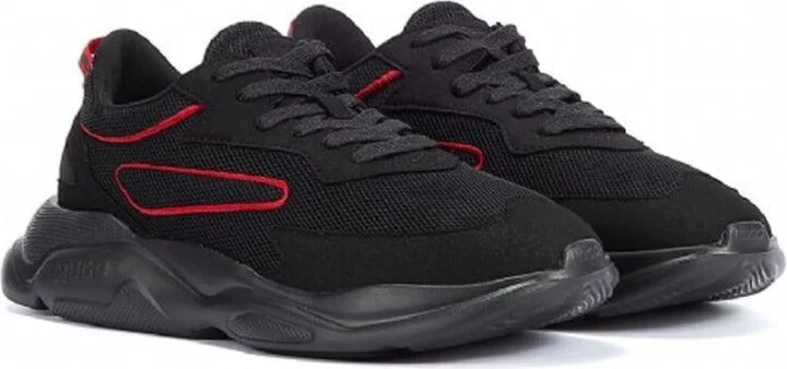 Hugo Men's Leon Running Sneaker, Black
