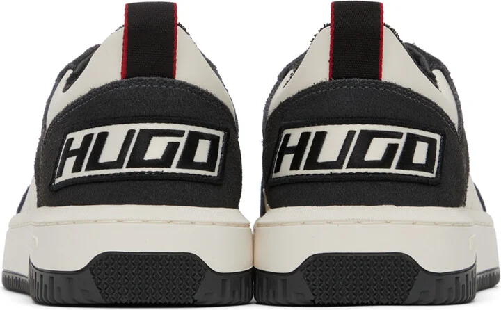 Hugo Off-White & Black Low-Top Sneakers - Image 2