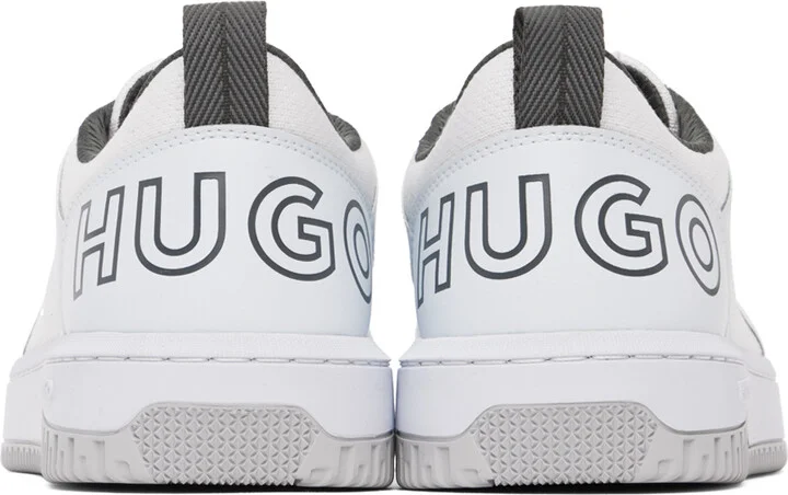 Hugo Off-White Mixed-Material Sneakers - Image 2