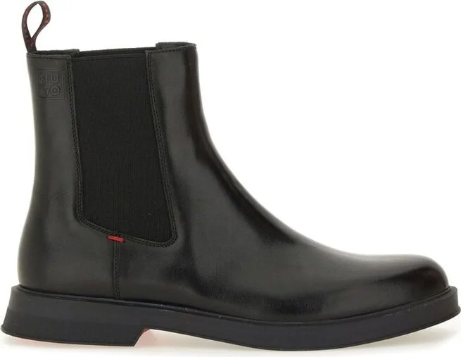 Hugo Stacked Logo Chelsea Boots