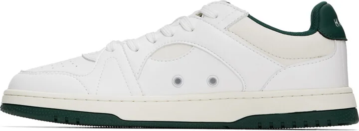 Hugo White Faux-Leather Sneakers - Image 3