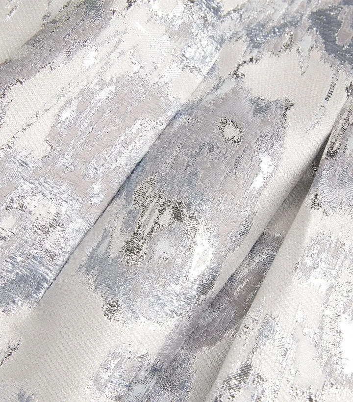Huishan Zhang Metallic Jacquard Kyle Midi Dress - Image 5